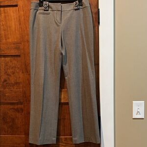 Ann Taylor Brown and White Patterned Trousers